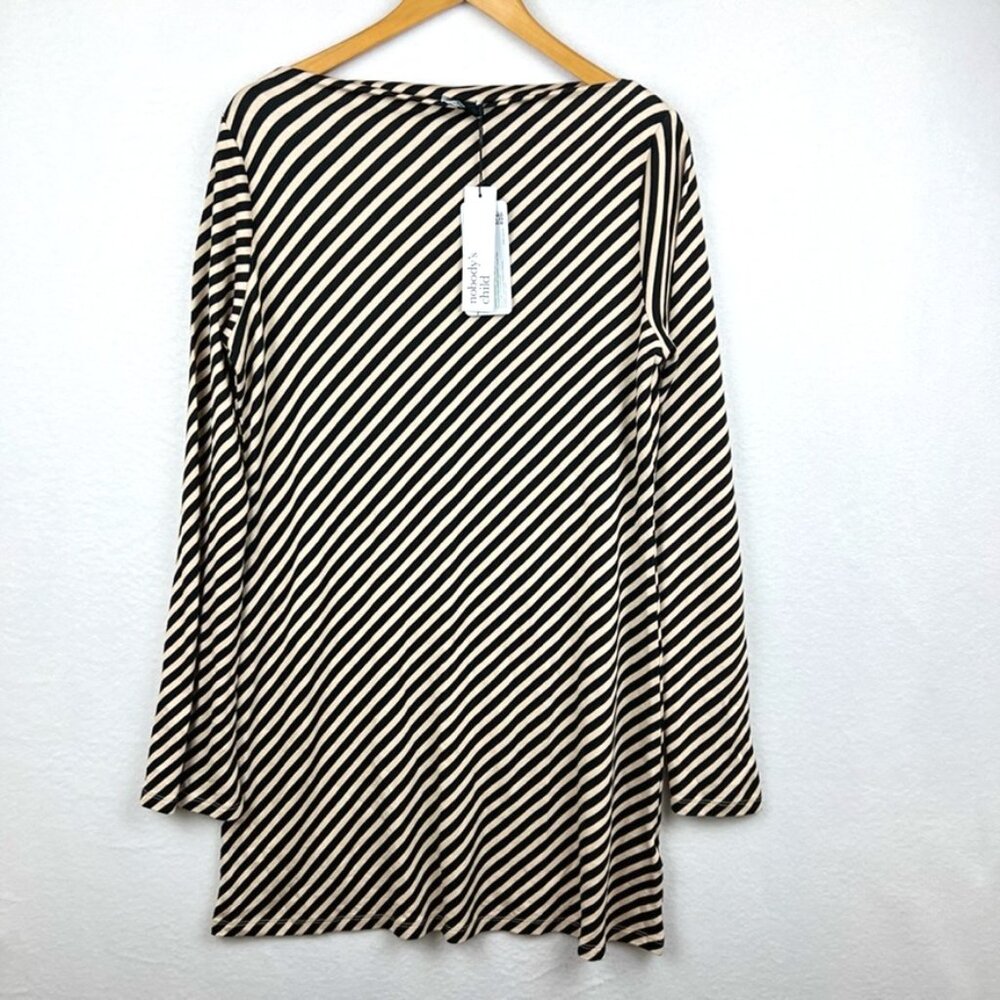Nobody's Child Jersey Jack Mini Dress in Horizontal Stripe Size: 12
